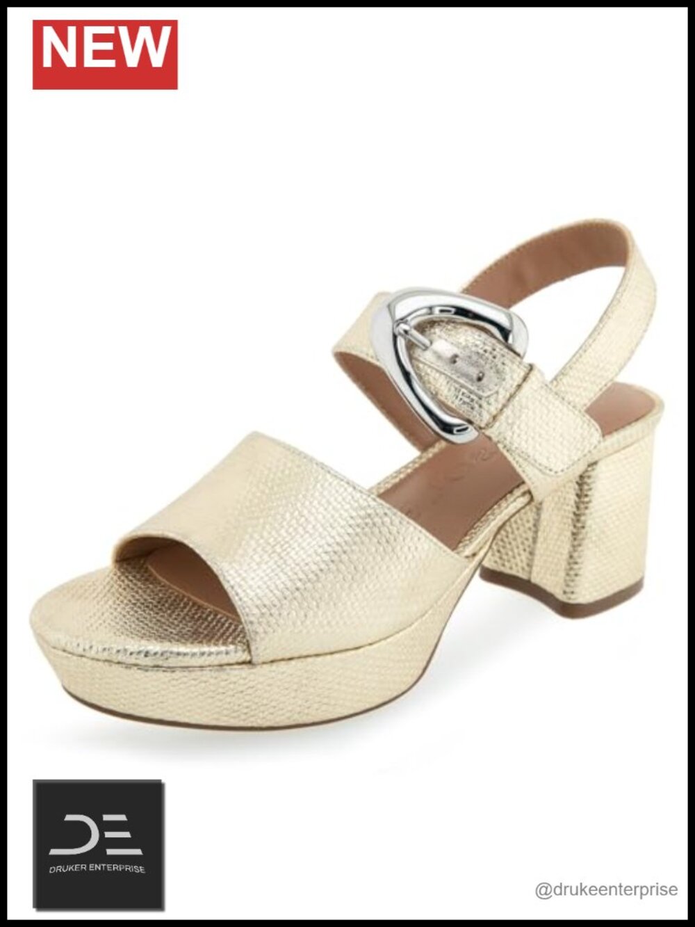 Aerosoles Chamber Platform Heeled Sandals Slingback Buckle Canvas